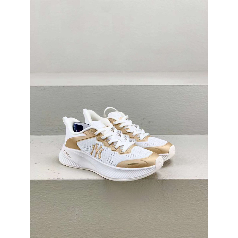 Sepatu MLB Athflow New York Yankees Sneakers Shoes White /Gold
