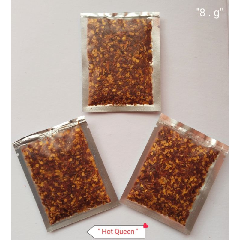 

Cabe kering bubuk / Chili flakes kemasan 8 gram