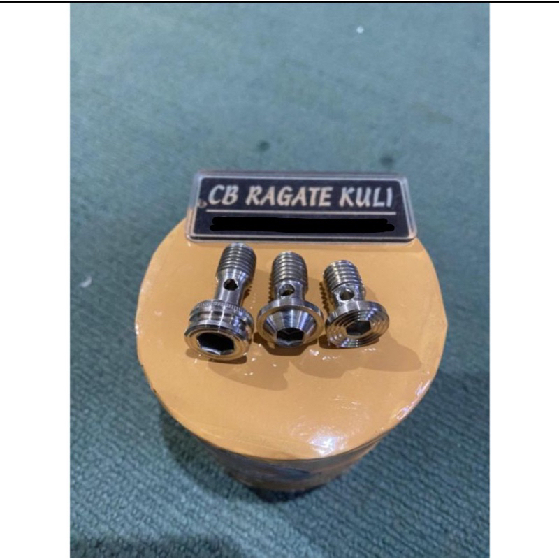 baut banjo/ baut selang rem L Drat 14 ( stainlist )
