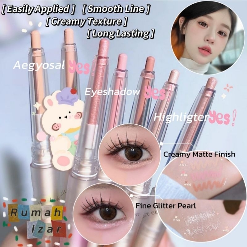 Sweetmint Aegyosal Silkworm Pen Powder Eyeshadow Highlighter 7 Color Sweet