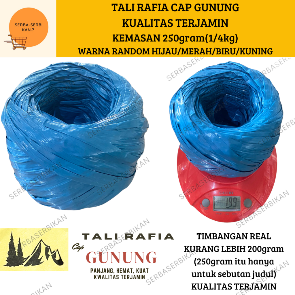 

TALI RAFIA 250gram 1/4kg