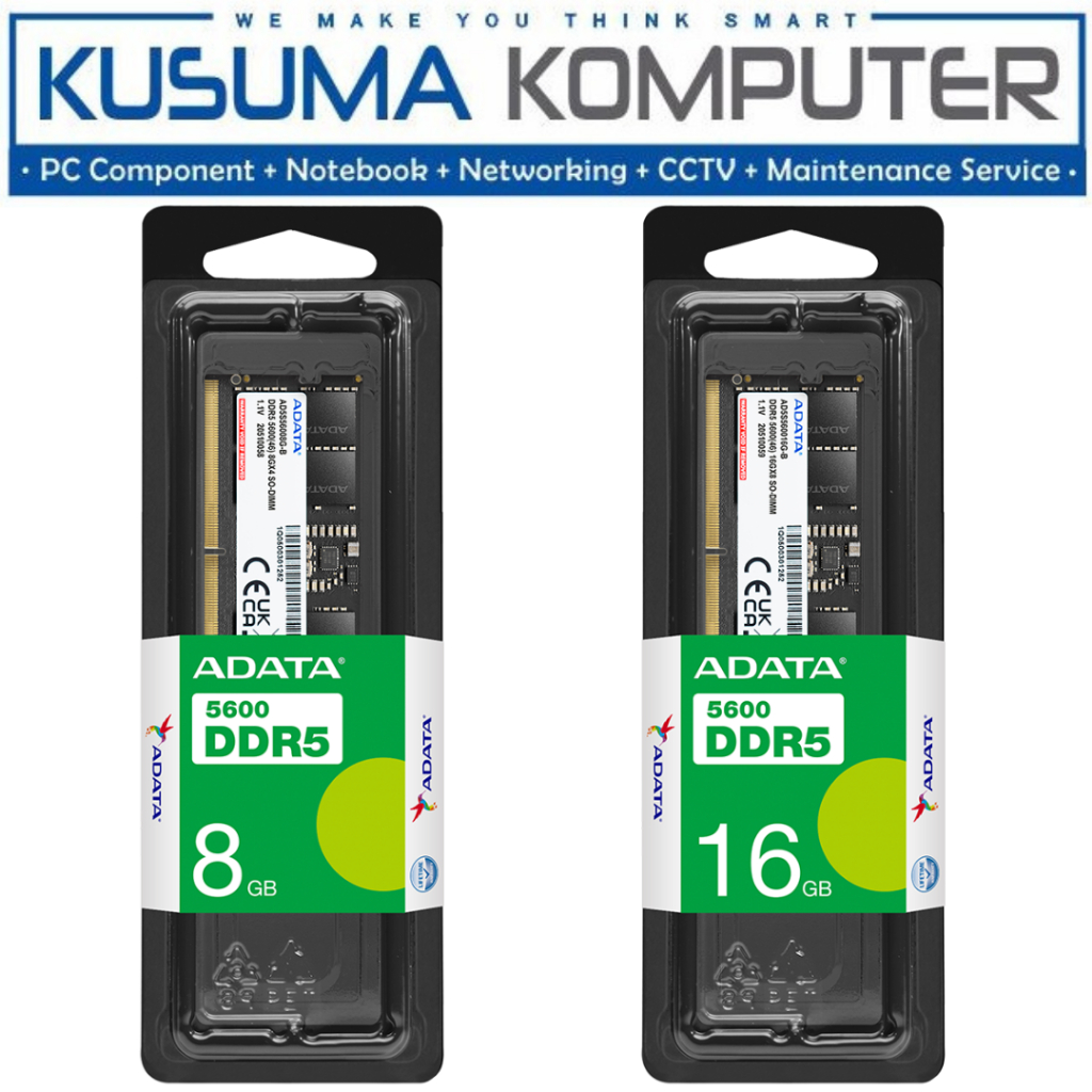 ADATA RAM SODIMM DDR5 SINGLE 16GB / 8GB 5600MHz RAM LAPTOP