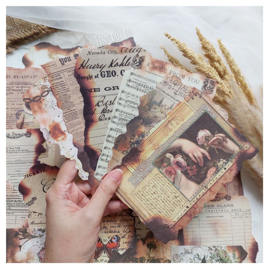 

Deco Paper - Burnt Vintage Papers (10 pcs)