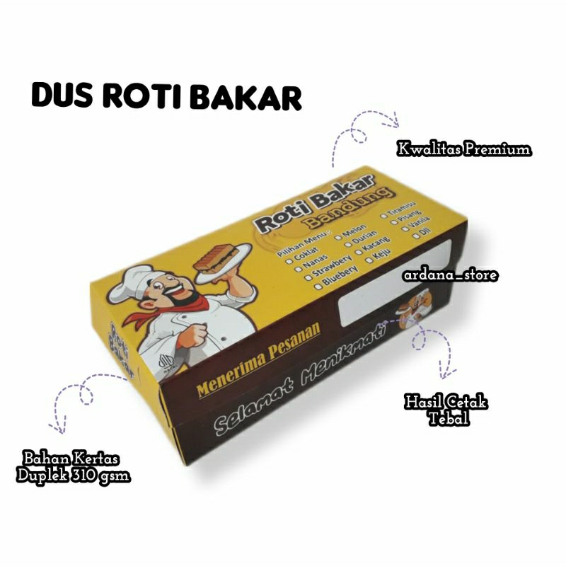 (COD) Dus Roti Bakar Bandung / Box Roti Bakar Tebal Murah