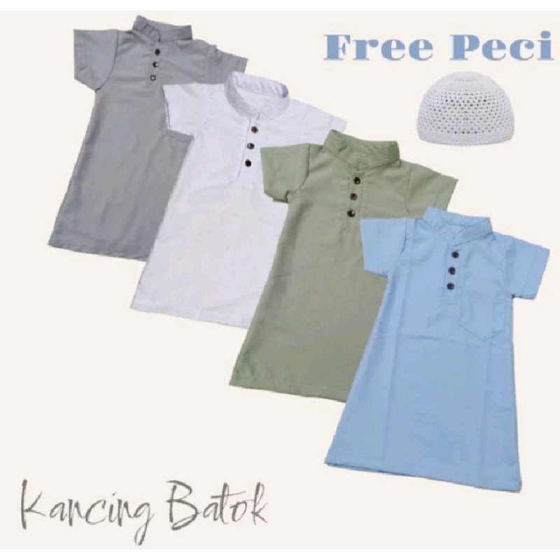Baju koko gamis Turki jubah bayi polos kancing batok 0-2th gamis bayi baju bayi baru lahir jubah ana
