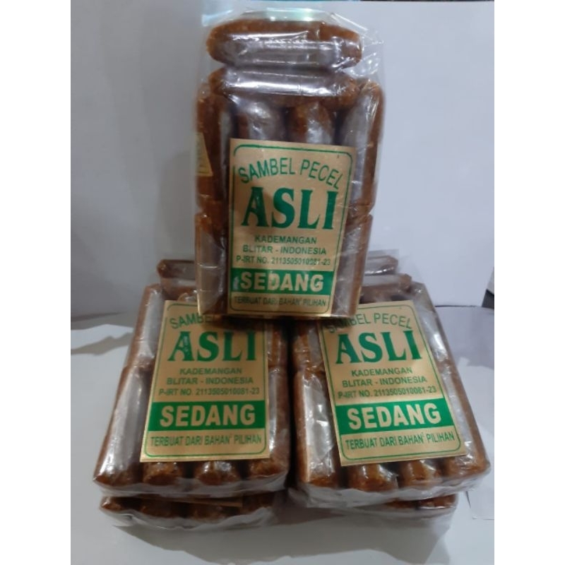 

Sambel pecel rasa Sedang asli Blitar Netto 450gram