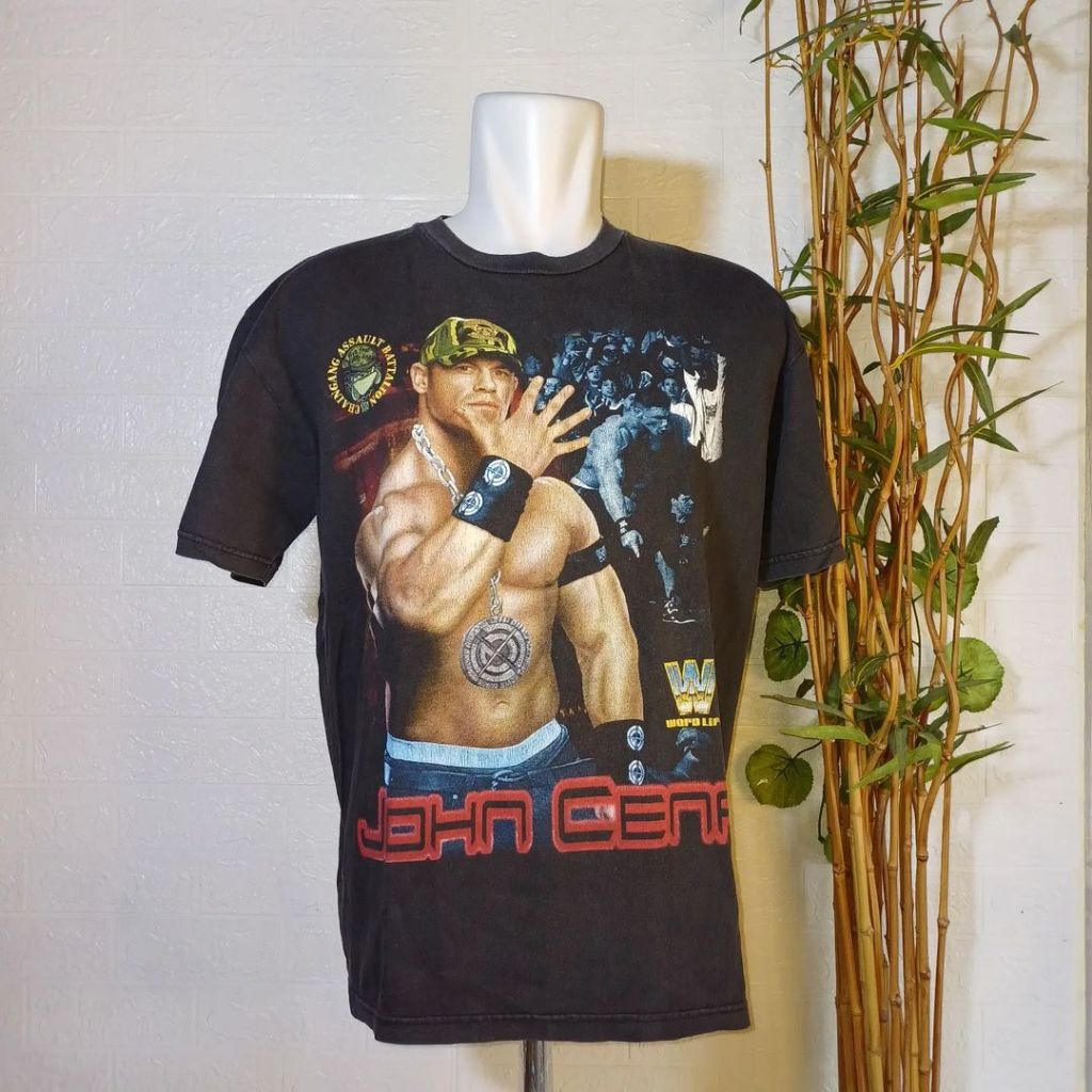 KAOS VINTAGE WWF JHON CENA (SECOND BRANDED) SIZE L FIT XL TS0082