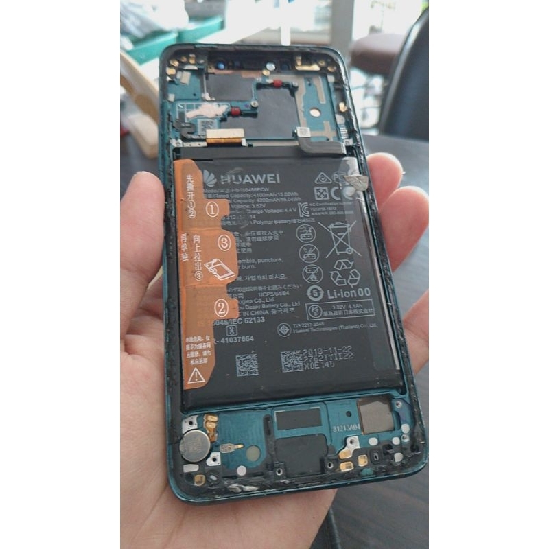 LCD Frame plus baterai Huawei Mate 20 Pro minus