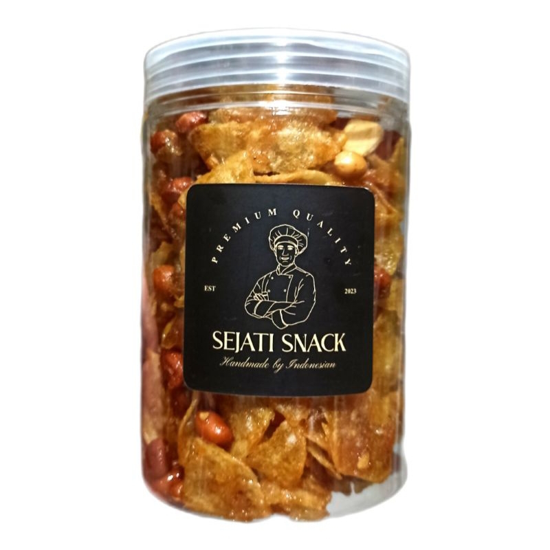 

Sejati Snack Keripik Kentang Kacang Kering Toples 250g