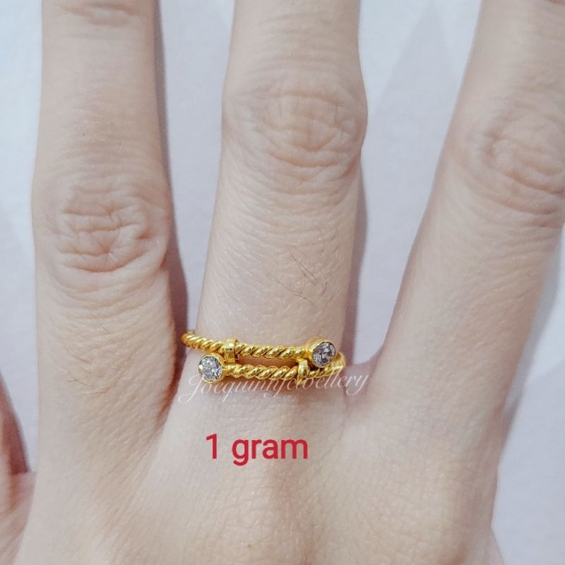 cincin emas muda 1 gram mata 2