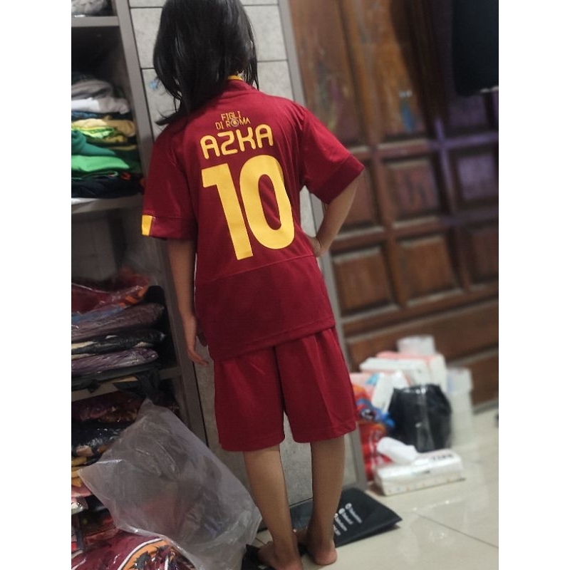 jersey as roma kids NB sudah dengan name set by request