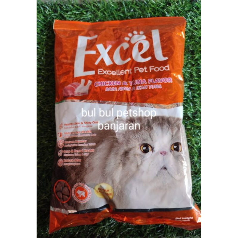 Makanan Kucing EXCEL orange Chicken & Tuna Flavour dryfood