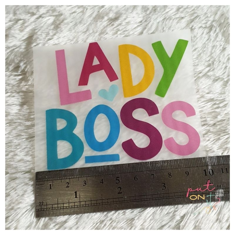 

(Lady boss) Stiker baju DTF / stiker gambar sablon / iron-on sticker / Stiker untuk kain