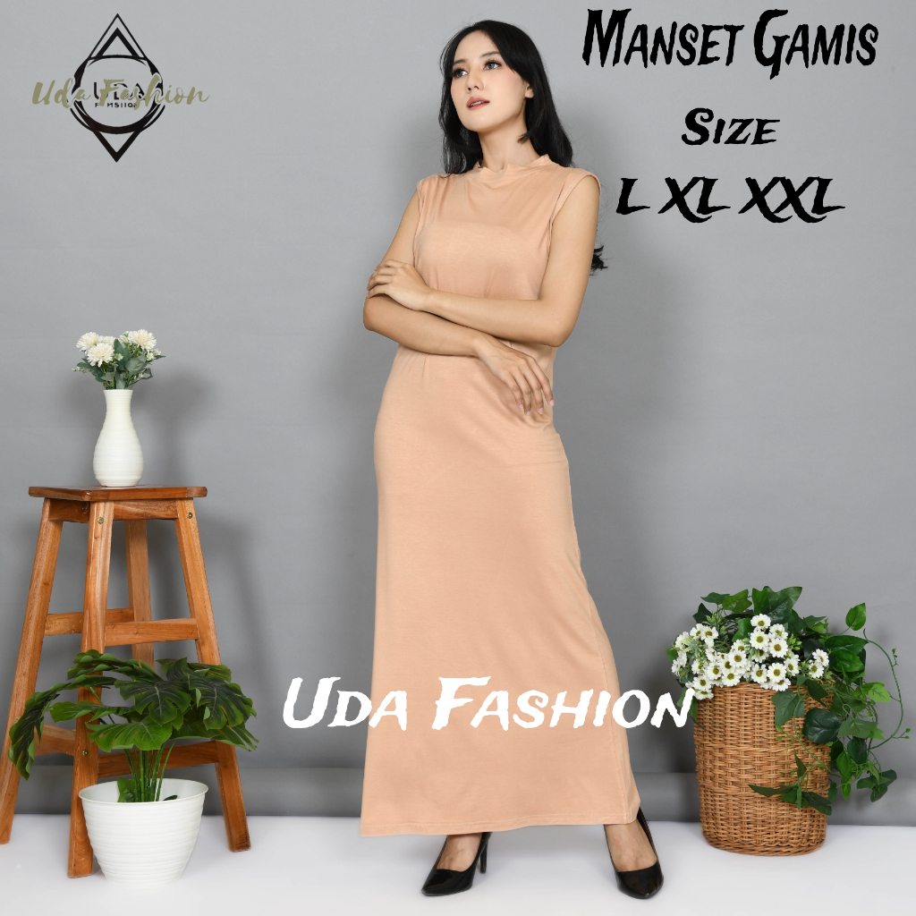 Inner Gamis Tanpa Lengan Bahan Spandek Rayon