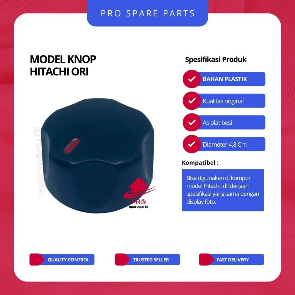 Knop Kompor Gas Hitachi ORIGINAL - Kenop/Tombol Putaran Kompor Gas Hitachi