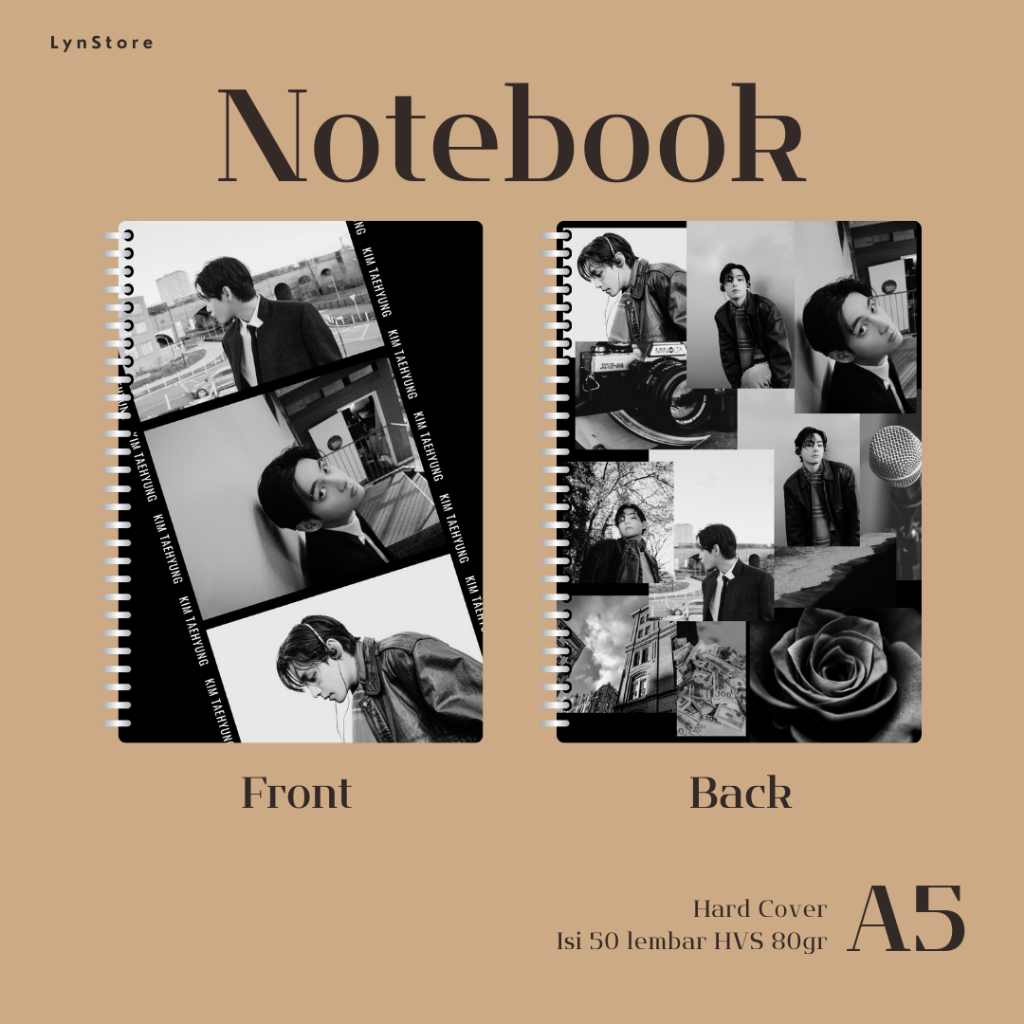 

(LS_004) Notebook Kpop A5 Hardcover Kim Taehyung Friend (Isi 50 Lembar Hvs + Hardcover Laminasi 2 Sisi) Buku Tulis Catatan Notebook Ring A5 Hardcover Laminasi / Notebook Journal A5 Hardcover Laminasi / Spiral Buku Agenda A5 Hardcover Laminasi