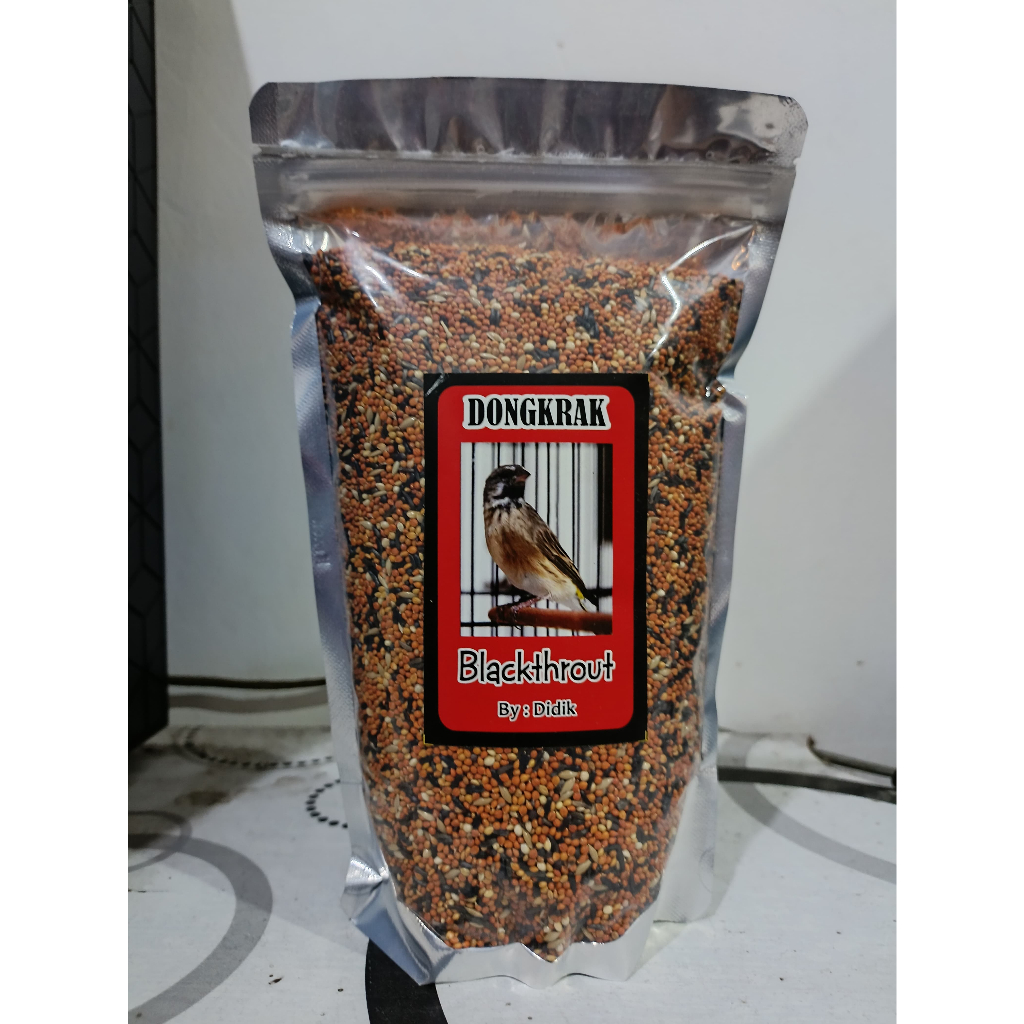 PAKAN DONGKRAK BLACKTHROAT 500GRAM PAKAN PENGGACOR BURUNG BLACKTHROAT SANGER FINCH