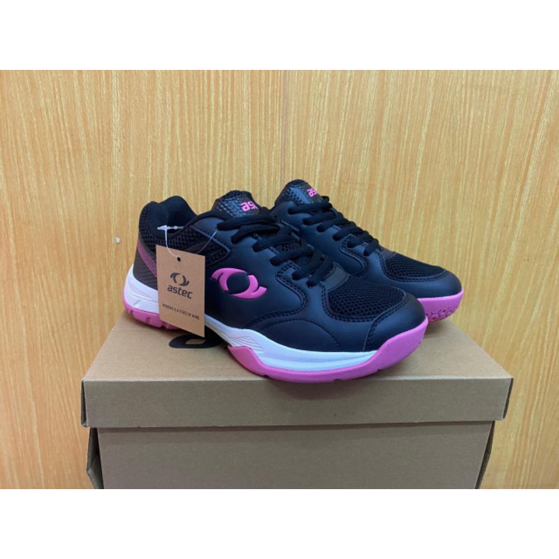 Sepatu Badminton wanita Astec Isla women's badminton shoes black