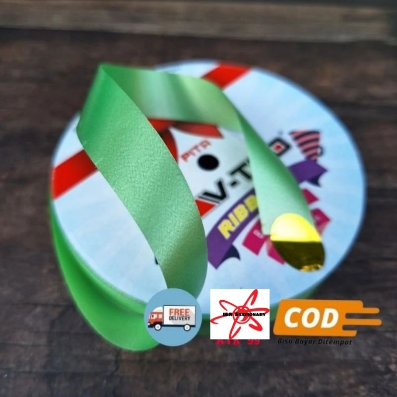 

10 roll Pita kain Satin Warna/Pita Kado Parcel berwarna