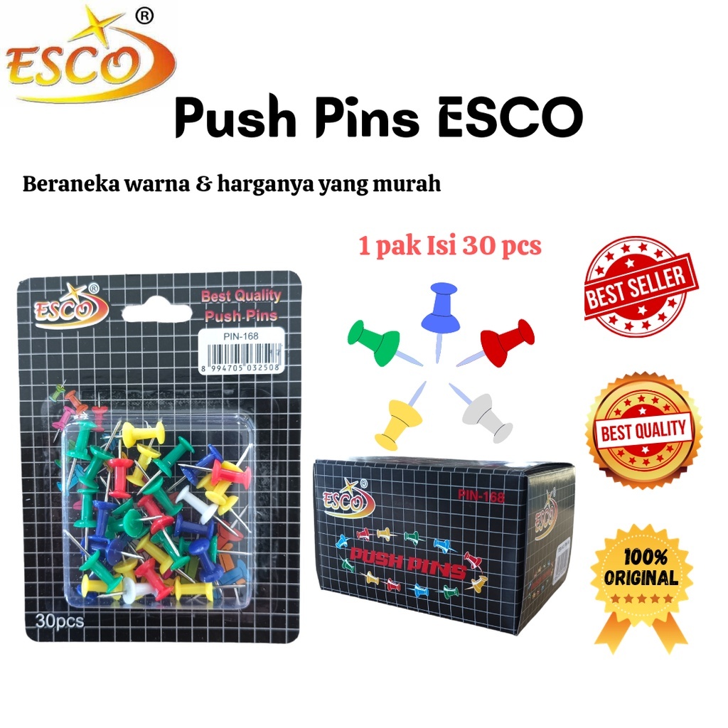 

Push Pin / Jarum Tekan / Paku Pin Esco PIN-170