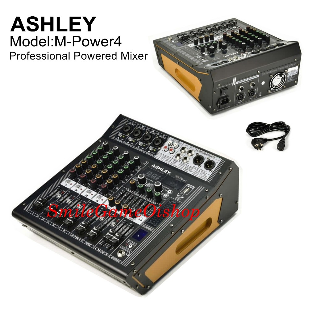 Power Mixer Ashley Model M-Power4 Mixer Power 4 Channel New