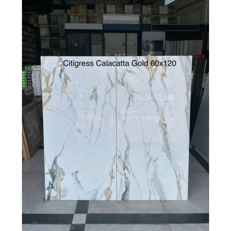 granit lantai uk 60x120 calacata gold