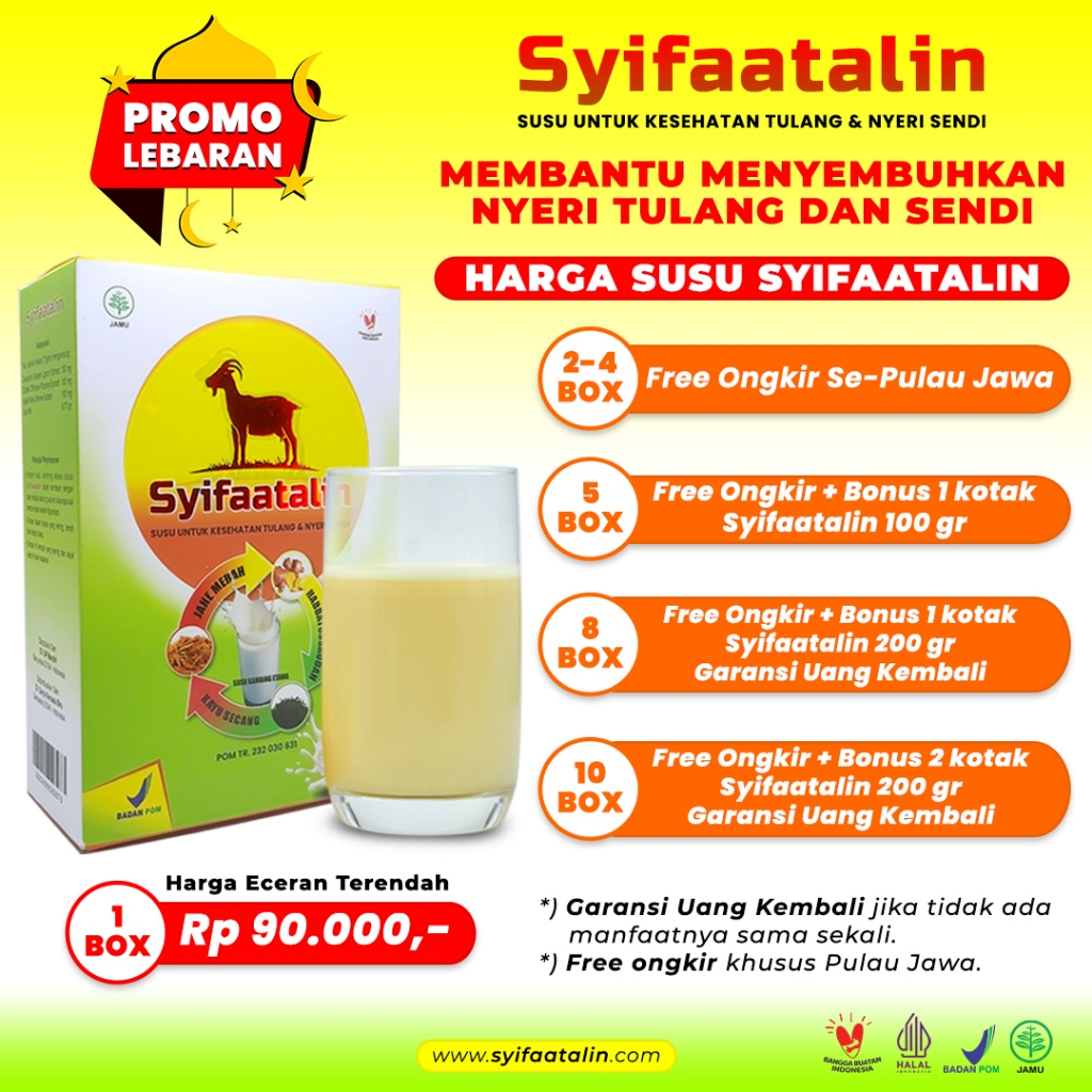 

Harga Promo Lebaran Susu Kambing Etawa Herbal Syifaatalin