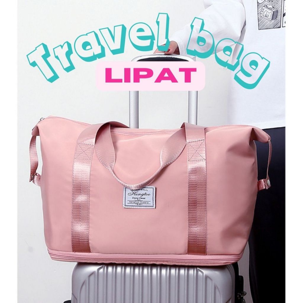 Tas Travel Bag Lipat Waterproof Jumbo Wanita Traveling Bisa Dilipat