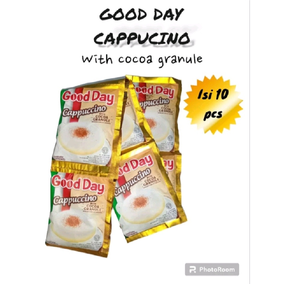 

Kopi Good Day Capuccino 25gr 1 renceng isi 10 sachet