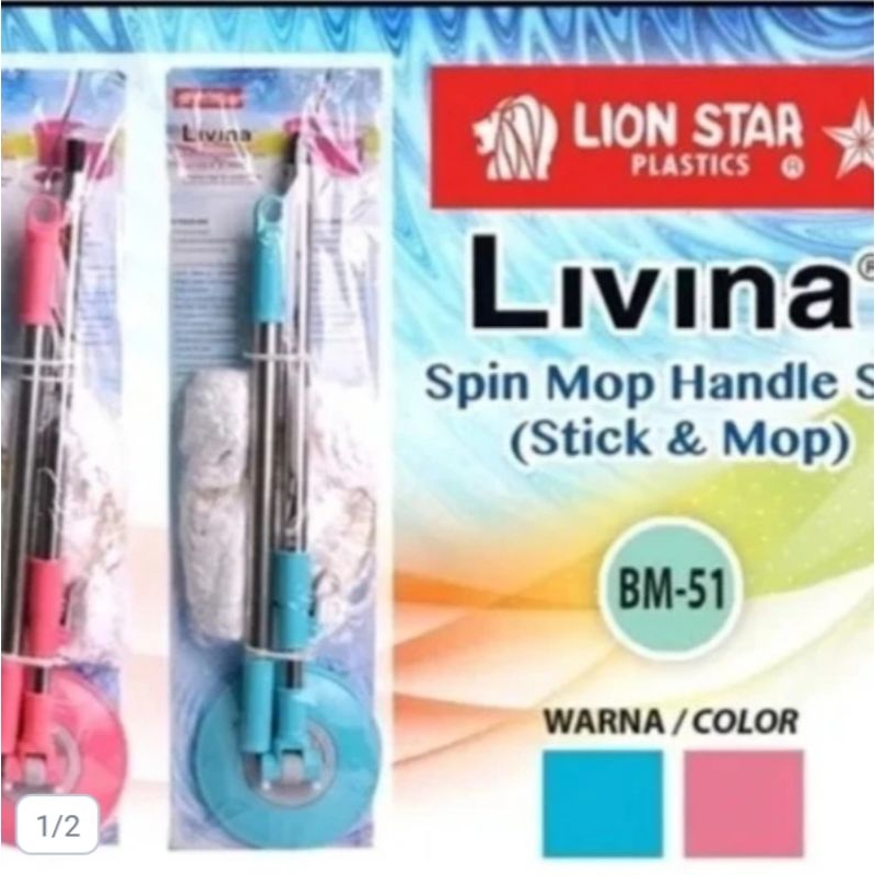 REFILL HANDLE SPIN MOP LION STAR KAIN SPIN MOP LION STAR REFILL MURAH