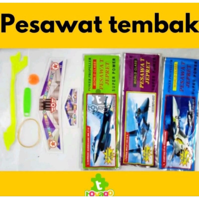 Pesawat jepret karet / pesawat tembak Mainan jadul murah
