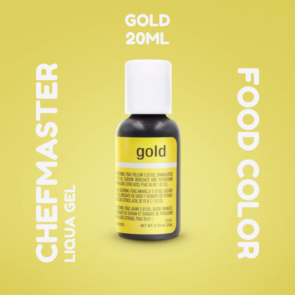 

Chefmaster Liqua Gel - Gold 20gr / Pewarna Makanan Kue