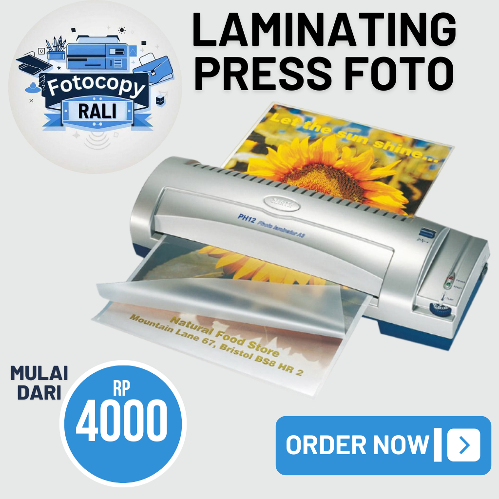 

Laminating /Laminasi/ Press Foto (Keras/Kaku)
