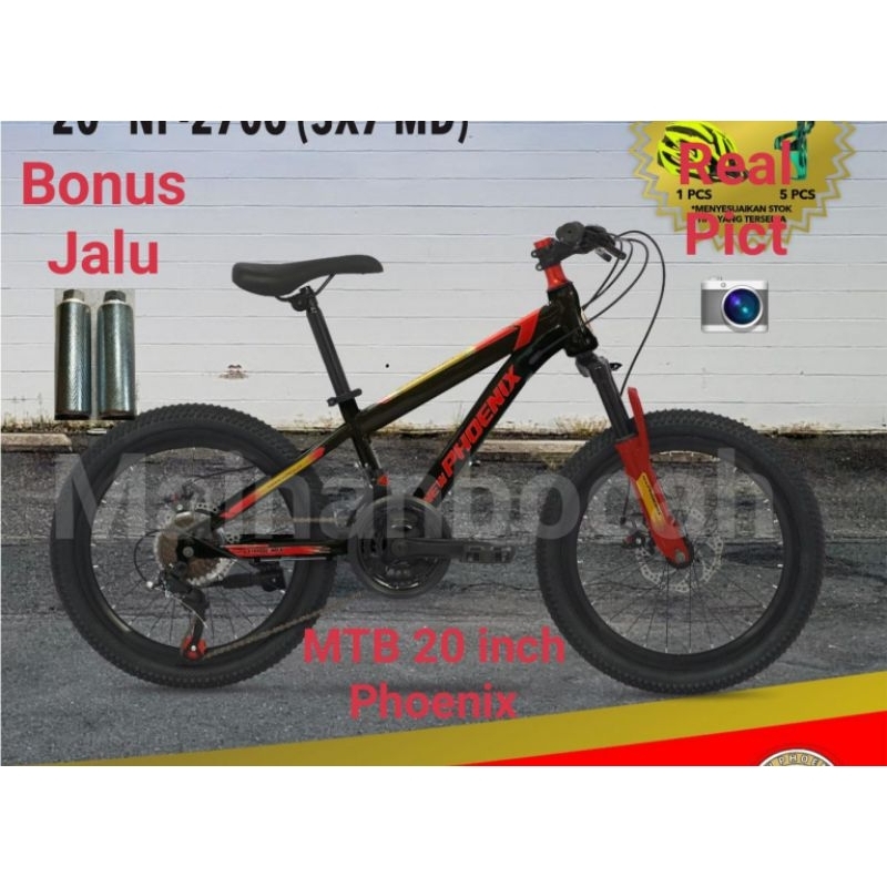 Sepeda Gunung MTB PHOENIX 20 INCH 21 SPEED REM CAKRAM MTB 20 Phoenix