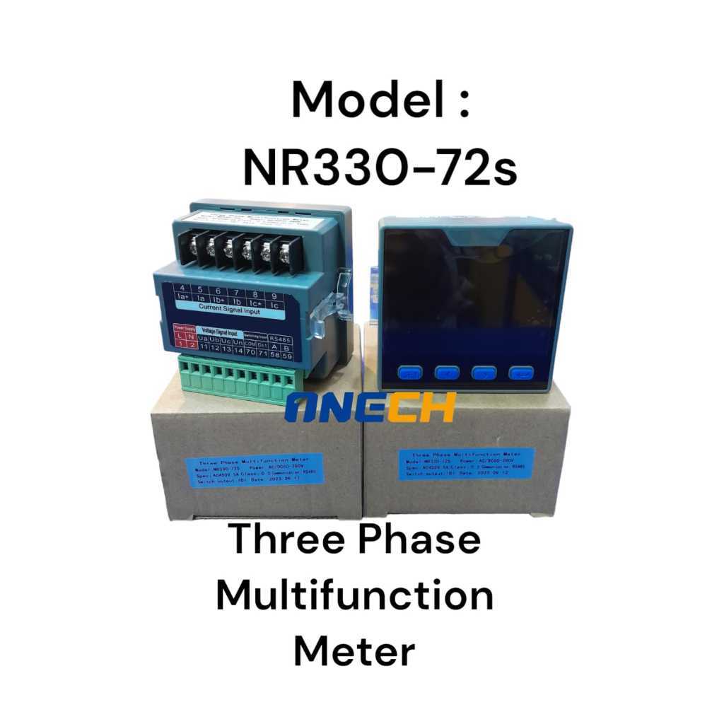 Three Phase Multifunction Meter 3Phase 3 Row / Ampere Meter LED / Panel Meter Digital / Ampere direc
