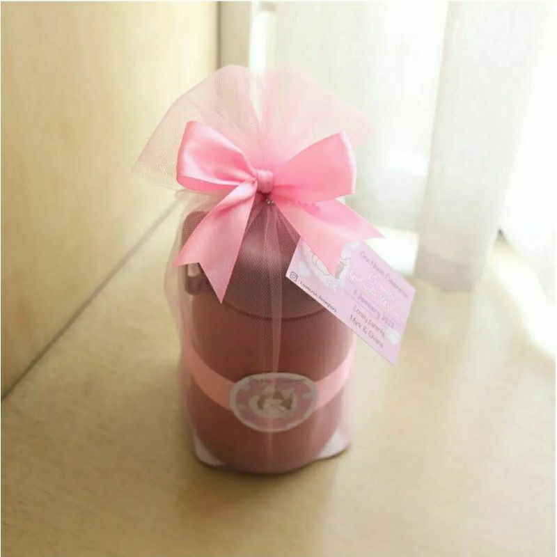 Souvenir termos kaca lucu , baby souvenir , baby hampers , birthday hampers , souvenir ulang tahun ,