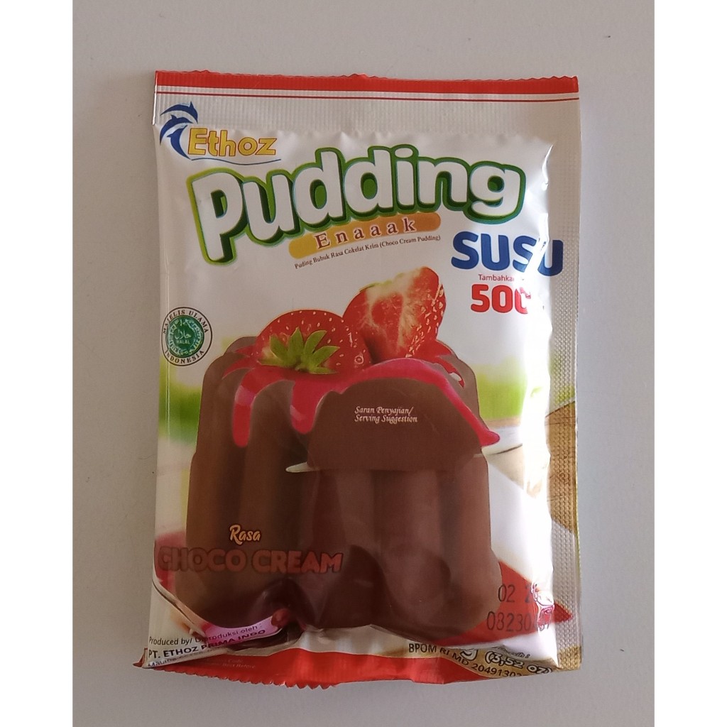 

Ethoz Bubuk Pudding Enak 100gr - Choco Cream Mix Berries Coco Pandan
