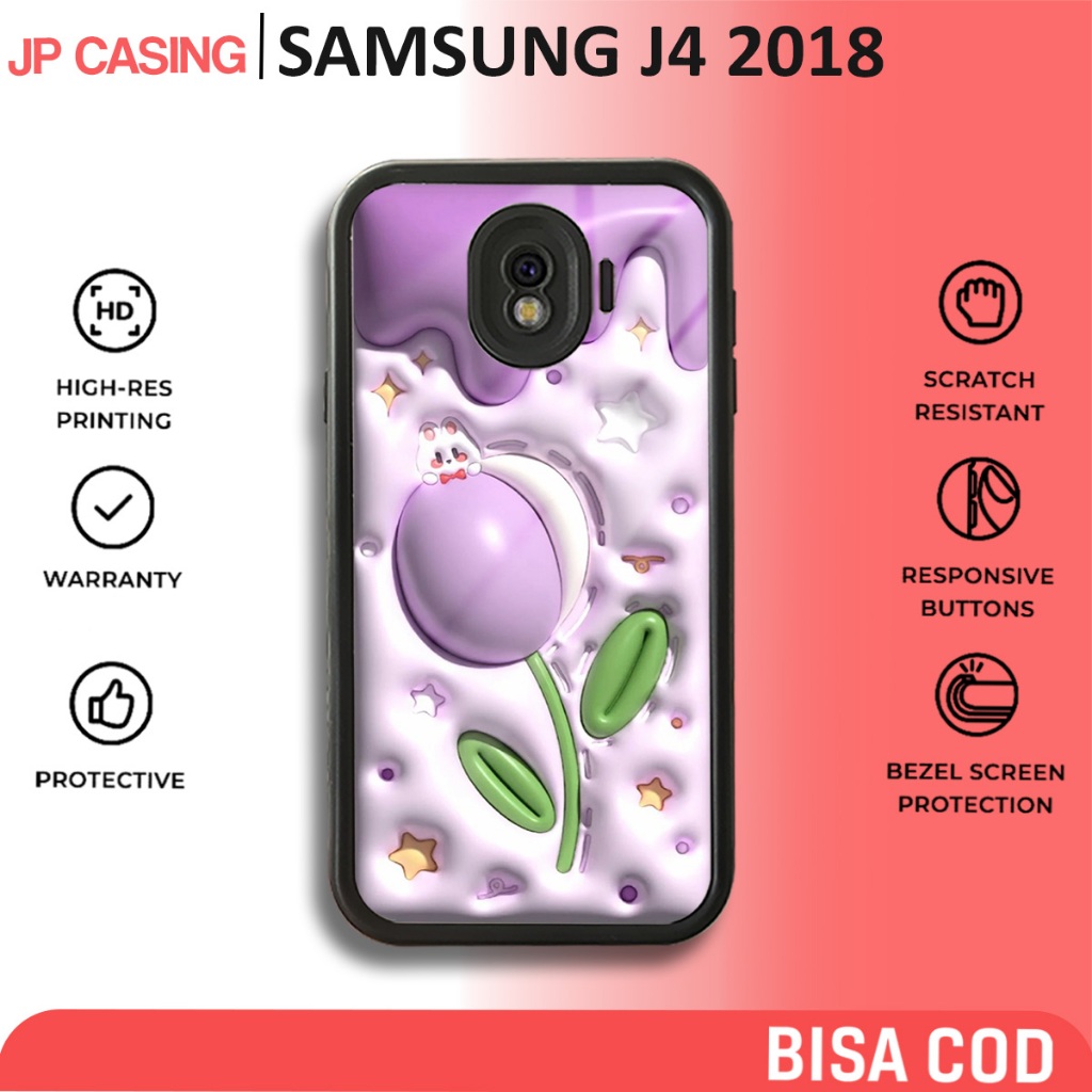 case hp samsung j4 2018  - casing samsung j4 2018 - motif cute 07 - softcase hardcase glossy - casin