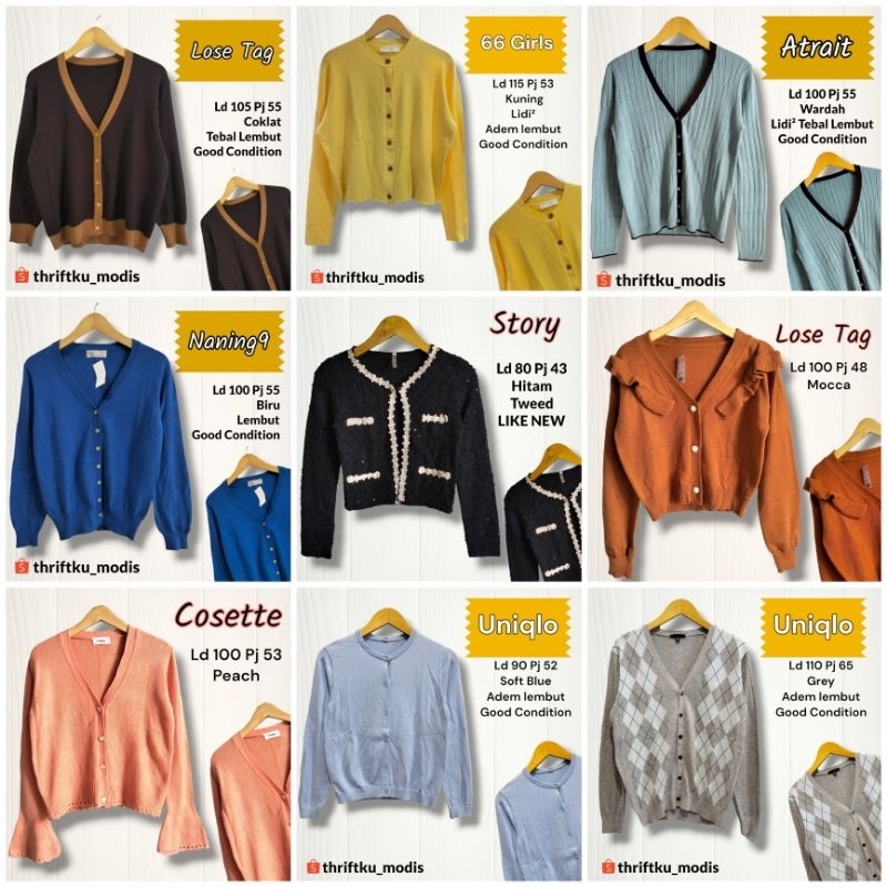 CARDIGAN RAJUT KOREAN LOOK/RAJUT PREMIUM/CARDIGAN CROP