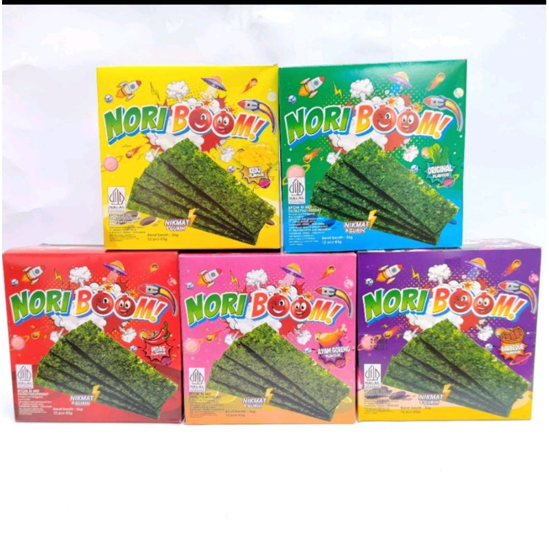 

Nori Boom Cemilan Rumput Laut Halal (1 BOX isi 12 PCS)