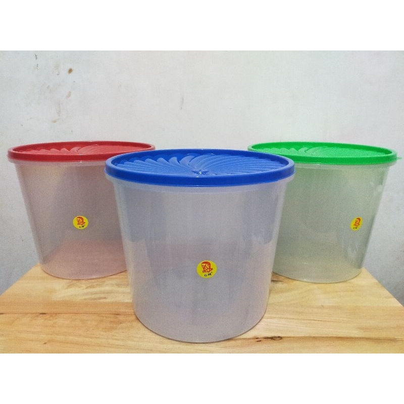 Toples Plastik 16Liter GM / Toples Plastik Transparan 16Liter / Toples Kerupuk / Toples Plastik Keci