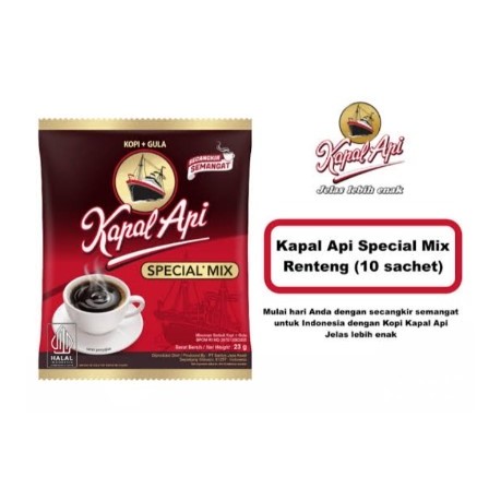 

Kopi Kapal Api Spesial Special Mix 10 Pcs 1 Sachet 25 gram