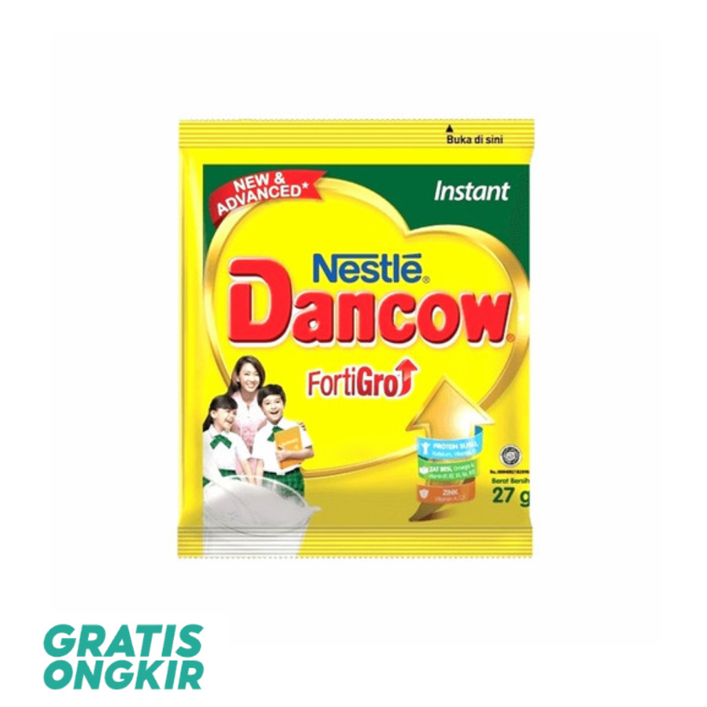 

Susu Dancow FortiGro Vanilla Saset 26gr Renteng 1 Renceng 10 Sachet