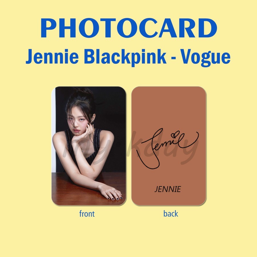 PC-1212, Photocard Jennie Blackpink V o g ue 2 sisi