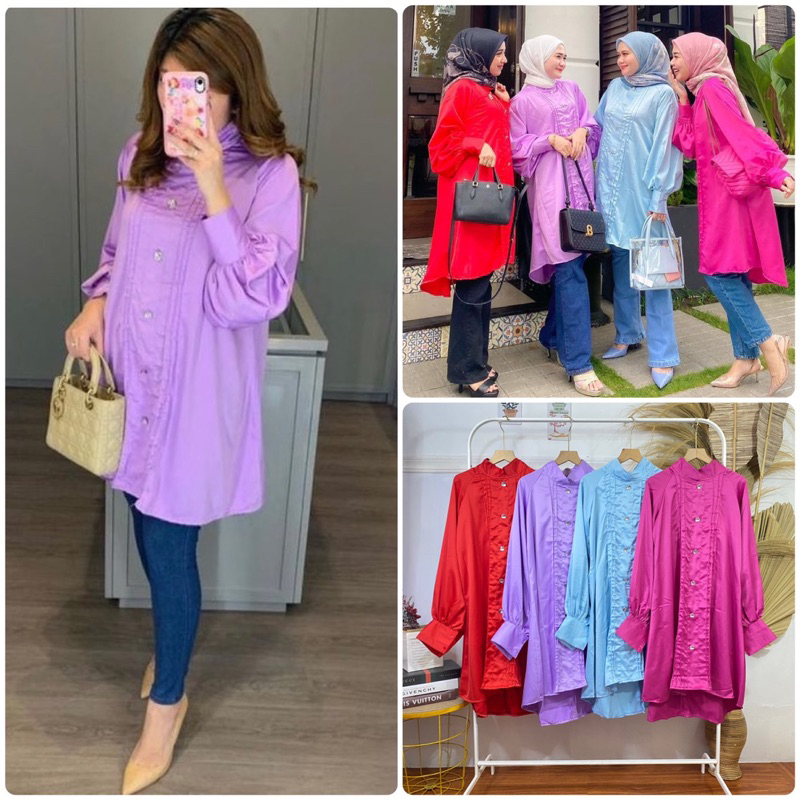NAFIA Tunik / Dress Silk Import / Tunik Silk