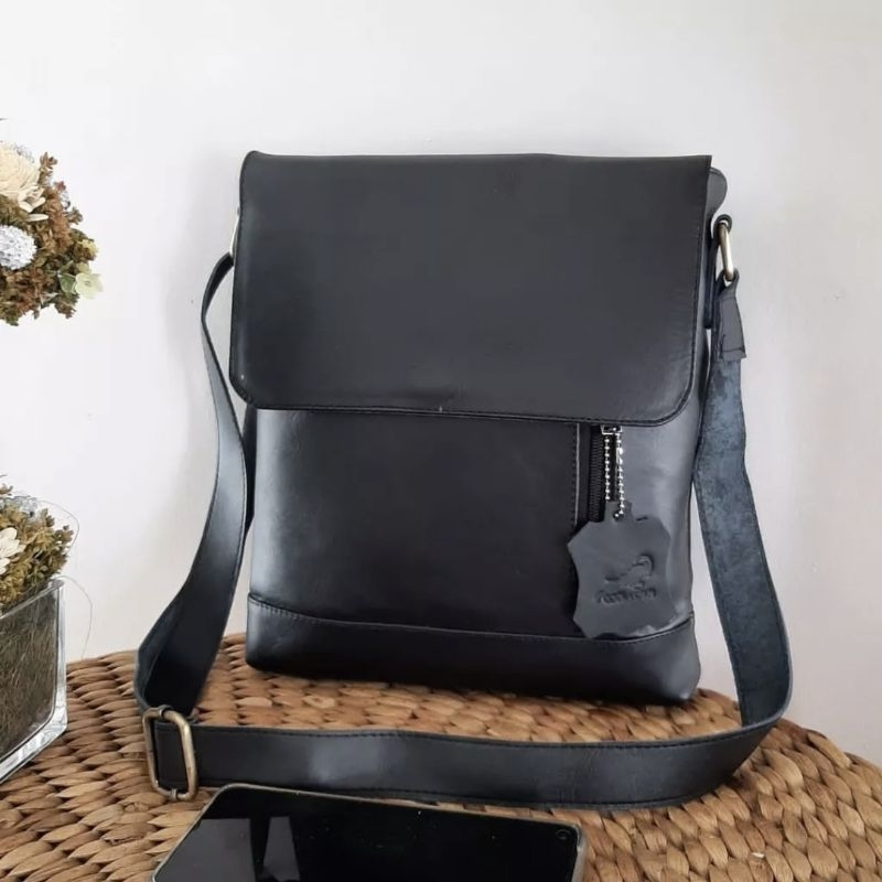 Tas Selempang Pria/Tas Kulit Pria 100% ORIGINAL Kulit Asli Premium