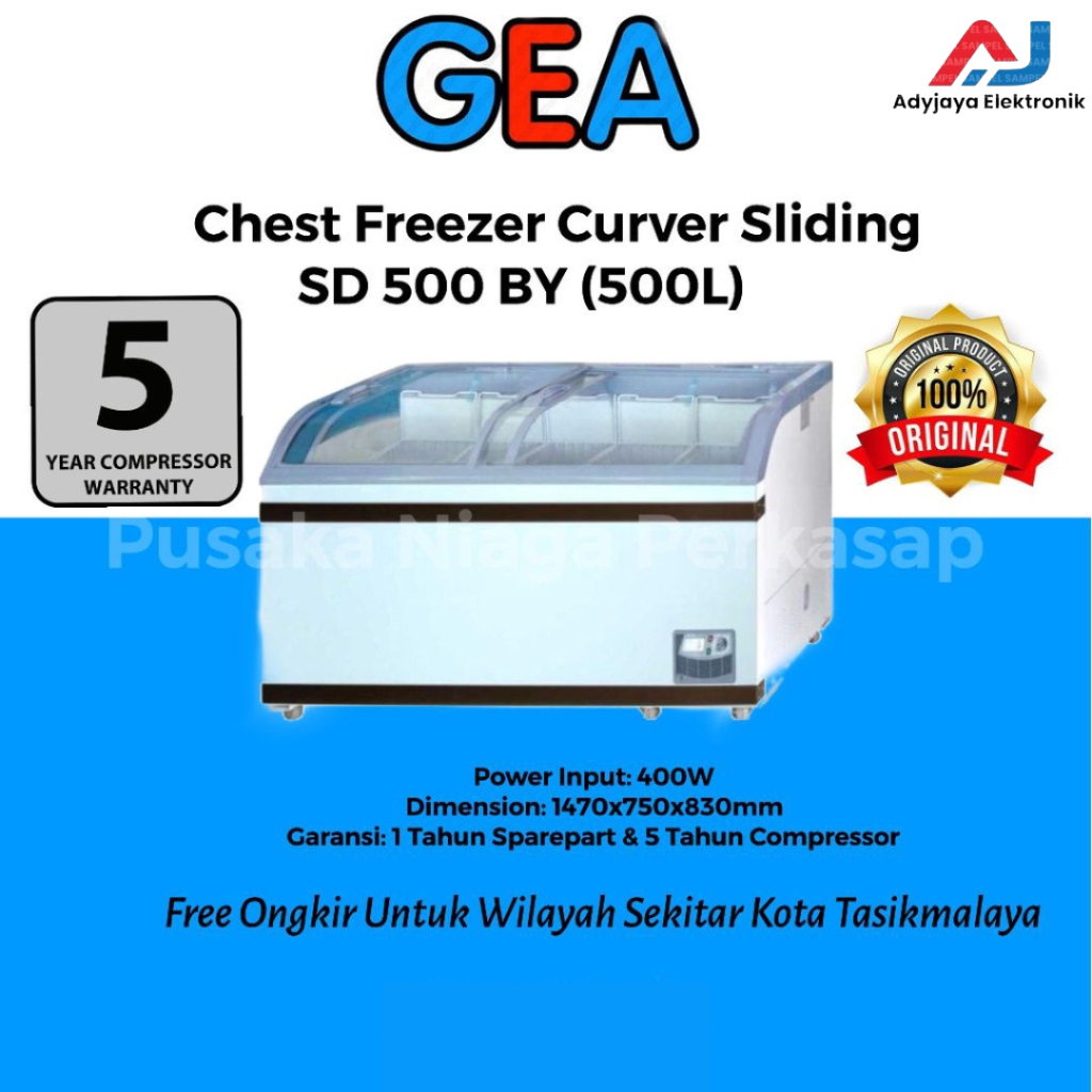 Chest Freezer Sliding GEA SD-500BY (500Liter)