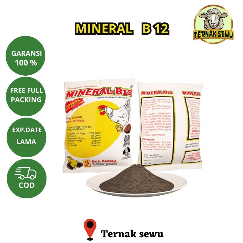 MINERAL B12 1 KG Ayam Eka Farma - Vitamin Mineral Ayam Petelur Pejantan