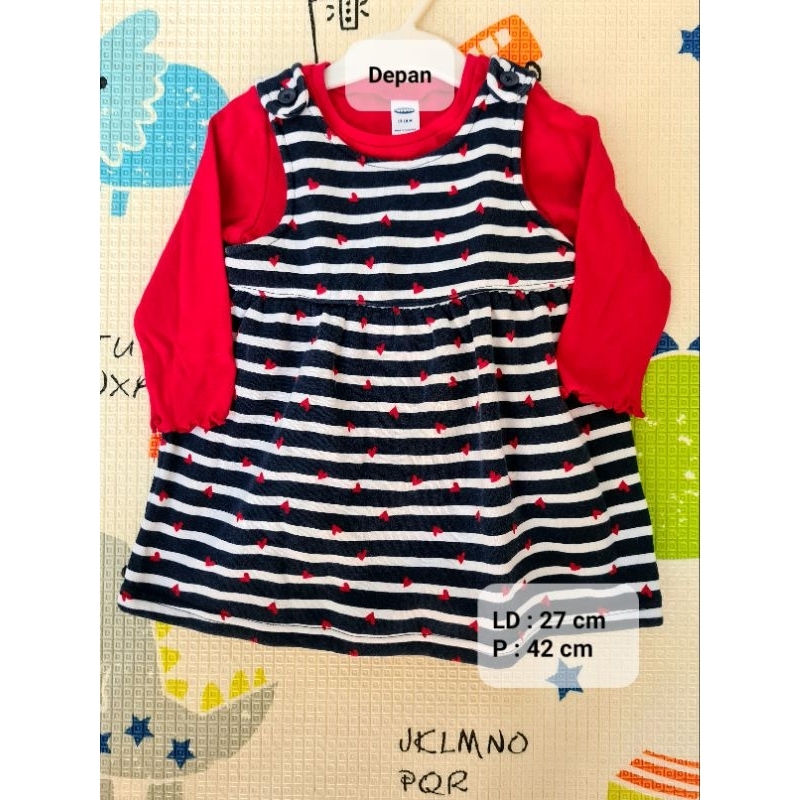 *GOOD PRELOVED* 2in1 Baby Dress, Size 12M - 18M, Setelan Baju Dress Bayi Perempuan Branded