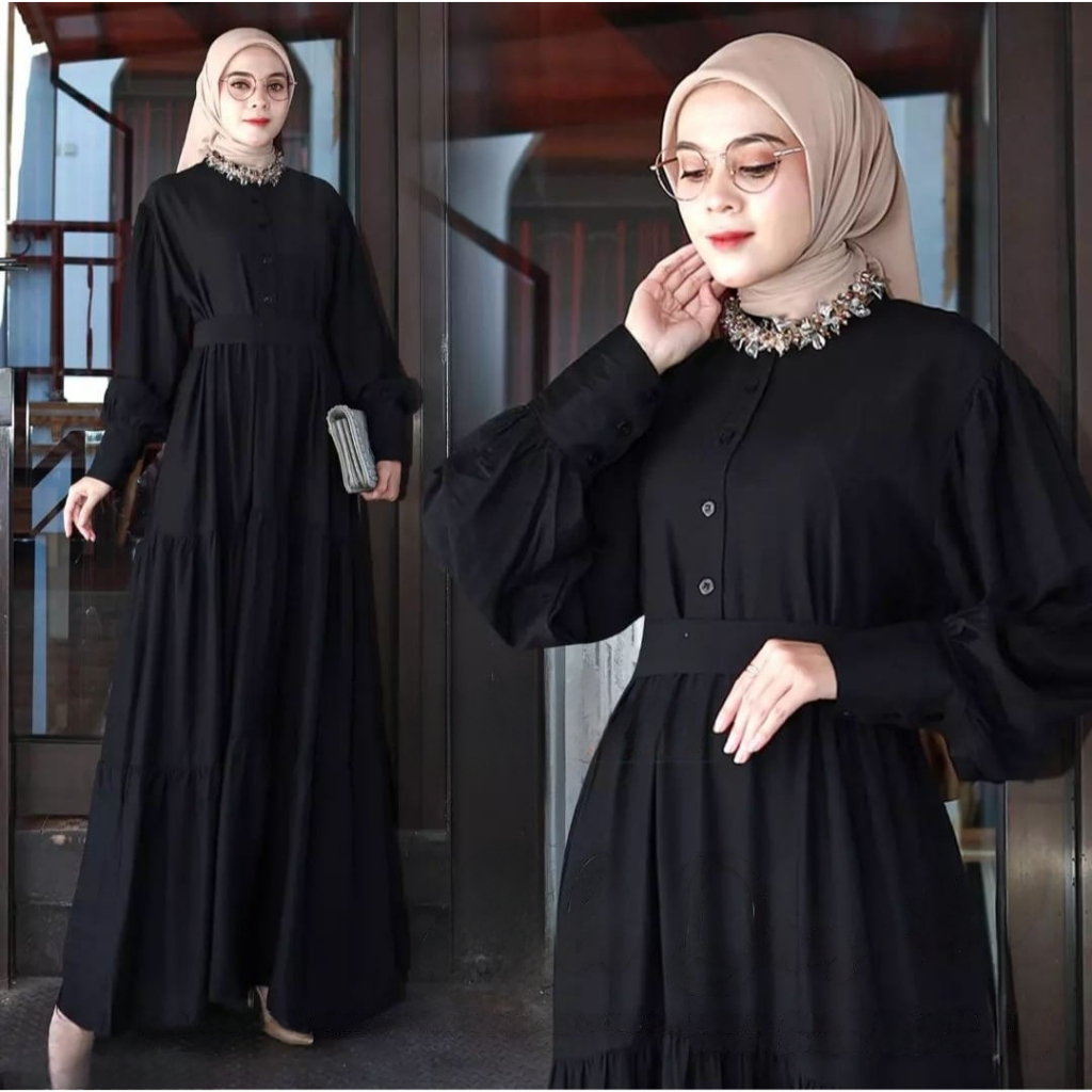 gamis wanita baju gamis muslim terbaru pakaian wanita gamis kekinian Arda dress simple elegan